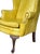 Vintage Shuford Furniture Yellow Leatherette Wingback Armchair | Queen Anne Style Faux Leather Accent Chair | Traditional Hollywood Regency For Sale - Image 13 of 14