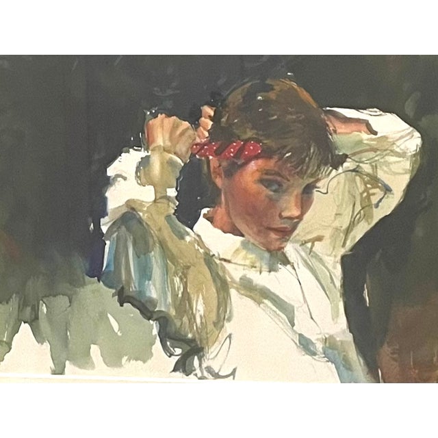 Arne Westerman is a listed artist. a Watercolor Copyright 86, "polkadot headband" is the title for this impressive...