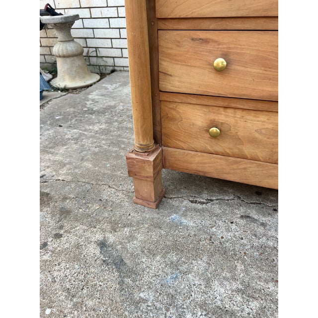 French 19th Century Empire Bleached Chestnut Chest of Drawers For Sale - Image 6 of 12
