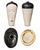 Alabaster Set of 3 Sculptural 1980’s Art Nouveau-Style Figurative Face Vases / Modern Art Pottery Vessels For Sale - Image 8 of 11