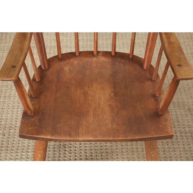 Mid-Century Modern Mid-Century Willett Furniture Company Solid Cherry Spindle-Back Armchairs For Sale - Image 3 of 18