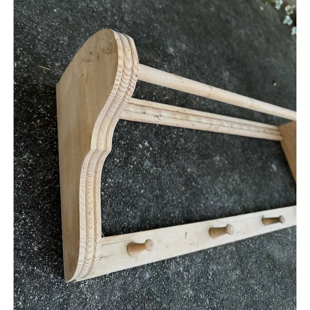 English 1980s English Pine Coat or Hat Rack For Sale - Image 3 of 6