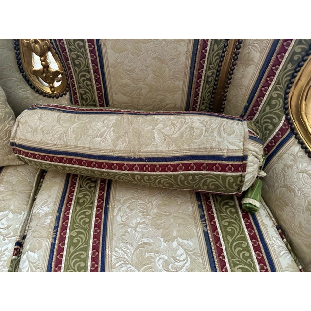 Baroque Mid 20th Century Vintage High Back Baroque Highly Carved Gold Gilt Sofa For Sale - Image 3 of 11