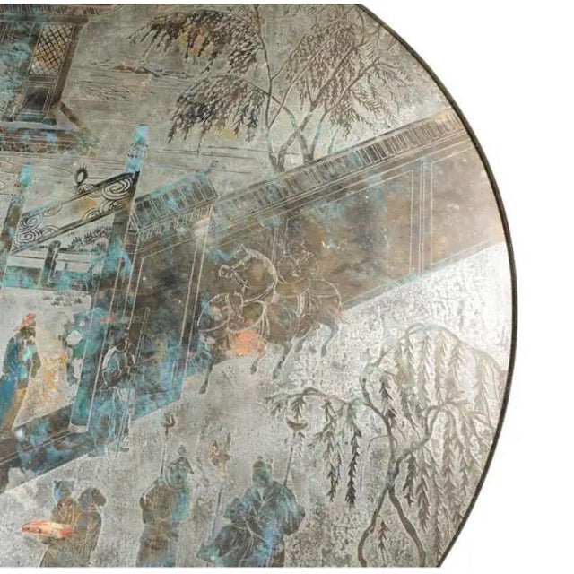 Mid 20th Century Philip and Kelvin LaVerne “Chan” Coffee Table, Acid Etched Brass, 1960s For Sale - Image 5 of 14