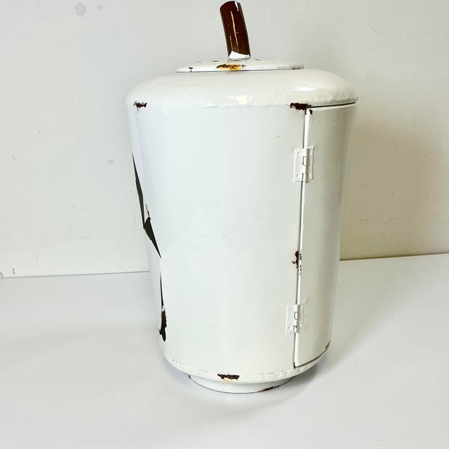 White Vintage Bogo Chic Farmhouse Americana Metal White Jack-O-Lantern Pumpkin Candleholder. For Sale - Image 8 of 11