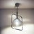 Metal Large Italian Pendant Lamp in Chrome Metal and Acrylic Glass, 1970s For Sale - Image 7 of 11
