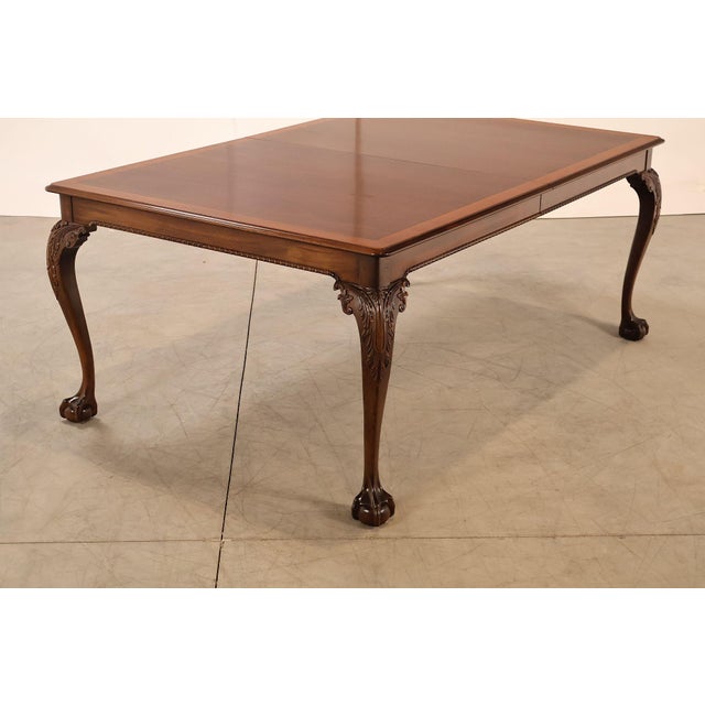 Stickley Stickley Chippendale Style Mahogany Expandable Dining Table For Sale - Image 4 of 18