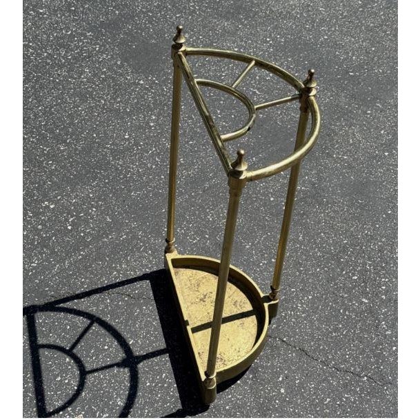 Share Vintage Brass and Iron Umbrella Stand For Sale - Image 4 of 13