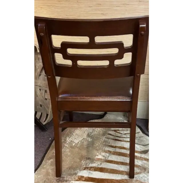 Mid-Century Modern 1940's Wood Desk Chair With Carved Back Splat For Sale - Image 3 of 7