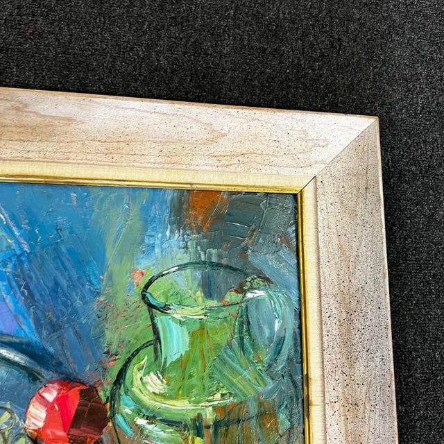 Modern 1980s California Art by Barbara West the Green Jug Signed For Sale - Image 3 of 11