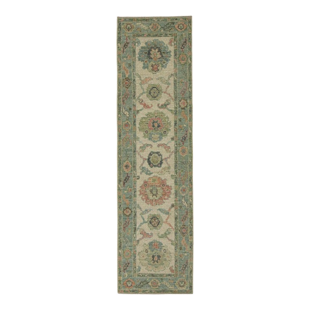 Turkish Oushak Rug 2'2" x 7'11" #20212 For Sale