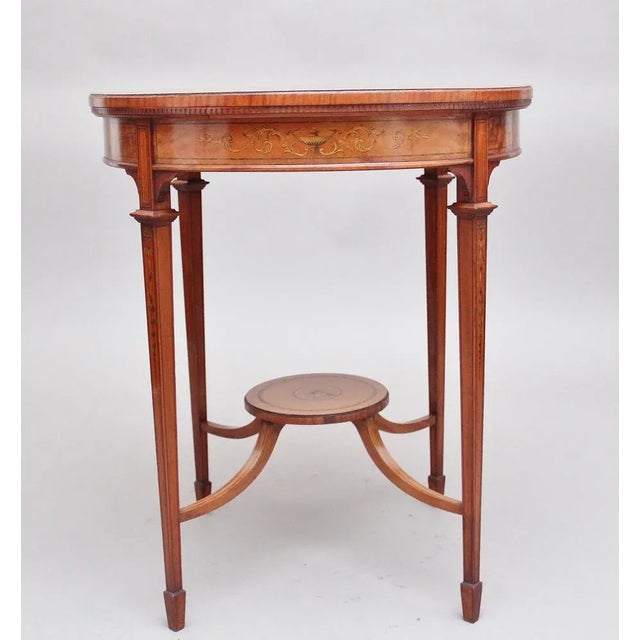 19th-Century Satinwood Occasional Table For Sale - Image 6 of 9