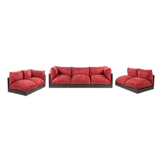 Down Modular Sofas by Carlo Bartoli for Rossi di Albizzate, 1973, Set of 3 For Sale