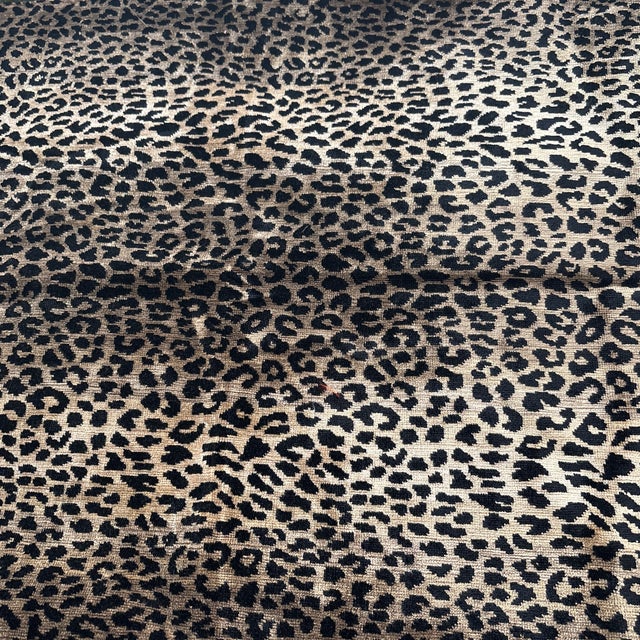 2010s Clarence House Leopard Velvet Upholstery Fabric 50” X 34” For Sale - Image 5 of 7