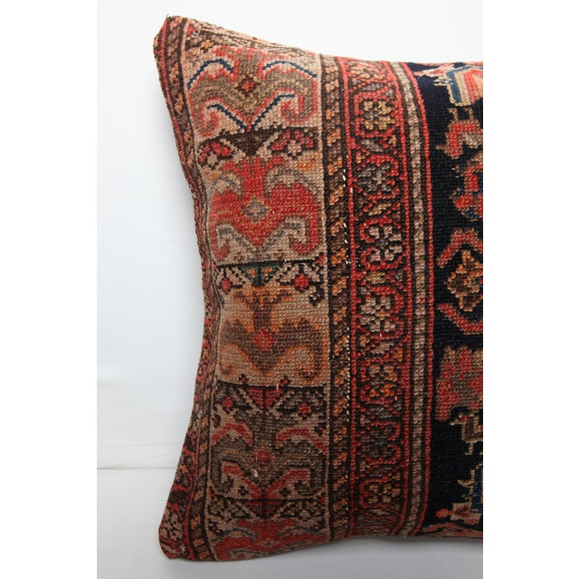 Early 20th Century Antique Handmade Tribal Rug Pillow Cover -20'' X 20'' For Sale - Image 5 of 11