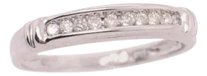 14 Karat White Gold and Diamond Band / Bridal Ring 0.25 TDW, Size 7