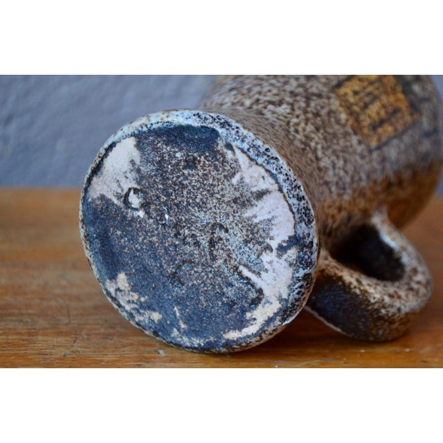 Brutalist Ceramic Pitcher Vase from Accolay, 1950s For Sale - Image 10 of 12