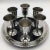 Made in Sheffield England Eales of Sheffield pewter and composite bottom serving tray with 6 made in England pewter...
