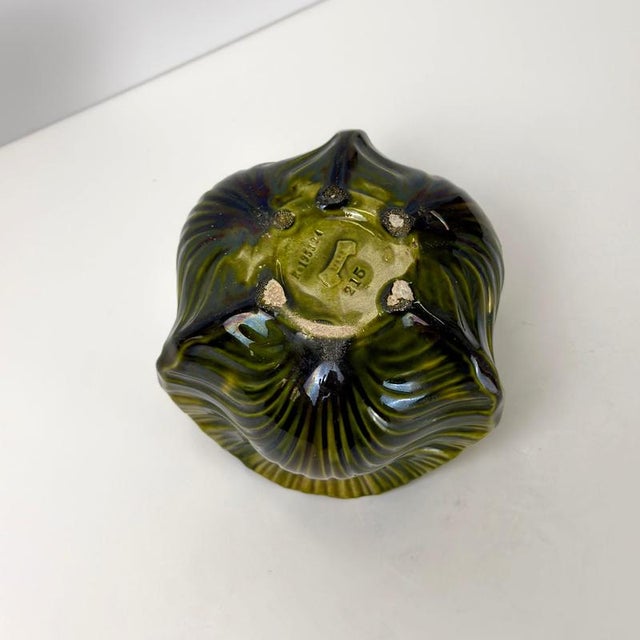 Ceramic Ceramic Shell Jardiniere by Christopher Dresser for Ault, 1890 For Sale - Image 7 of 10