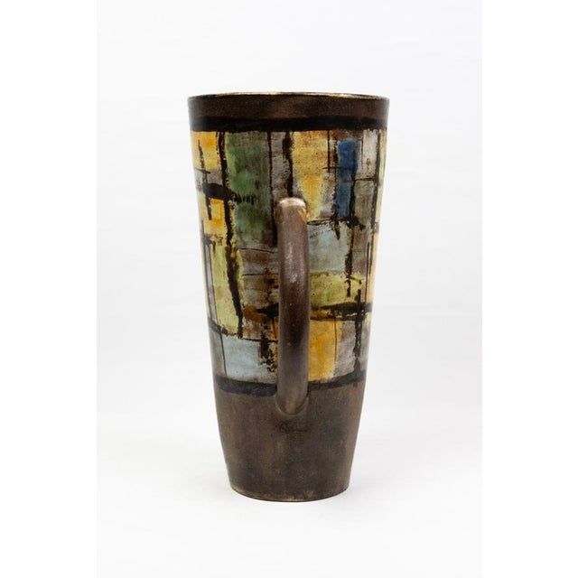 Large Stoneware Orangeade Pitcher by Alexandre Kostanda for Vallauris, 1950s For Sale - Image 4 of 13