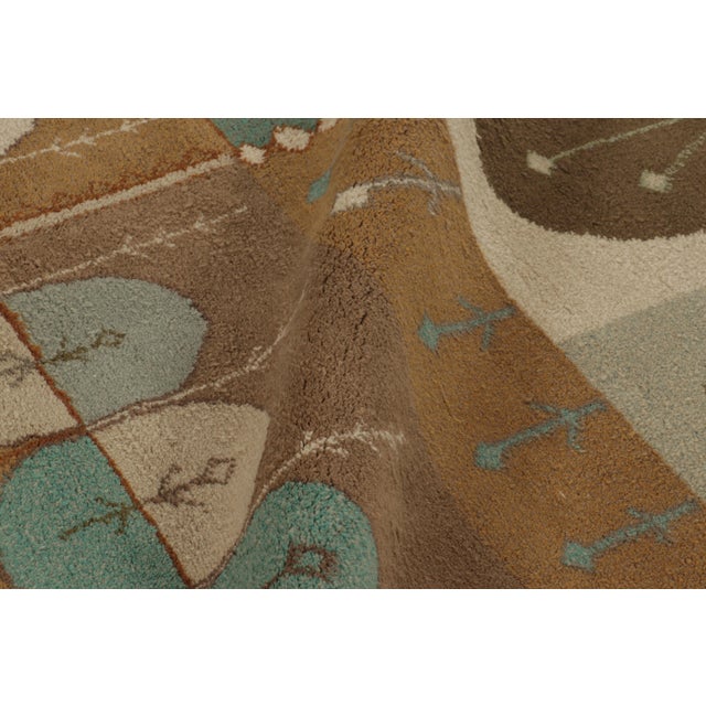 Textile Vintage Scandinavian Folk Art Flatweave With Linear Geometry - Rug & Kilim For Sale - Image 7 of 10