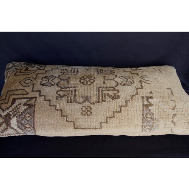Turkish Handwoven Rug Lumbar Pillow Cover -16'' X 32'' For Sale - Image 11 of 11