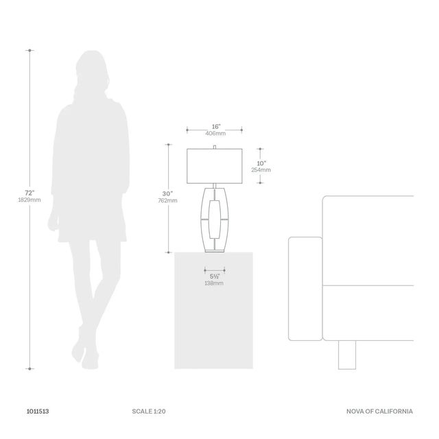 Delacey Table Lamp With Nightlight - Ebony Wood Finish, Weathered Brass, White Linen Shade For Sale - Image 9 of 11