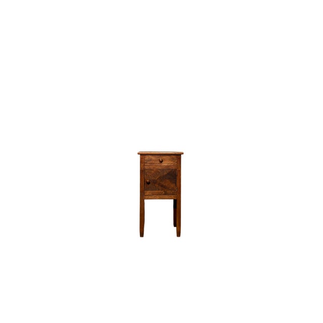 Rustic Walnut Bedside Table, 19th Century For Sale - Image 3 of 3