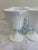 Mid 20th Century Vintage White Milk Glass Grape & Vine Pedestal Goblets, Set of 9 For Sale - Image 5 of 13