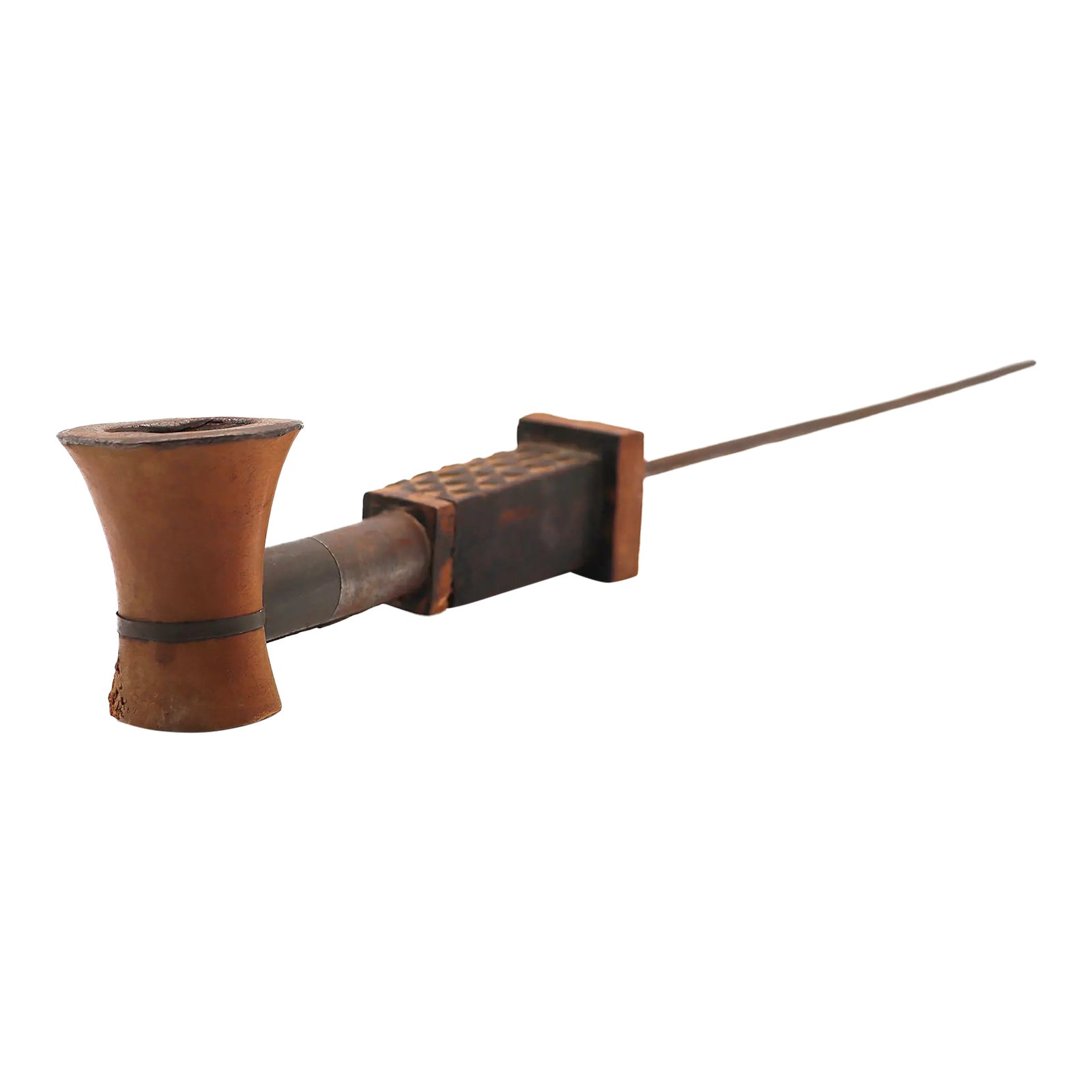 1900s Colonial Large Smoking Pipe From Angola, Chokwe, African Art ...