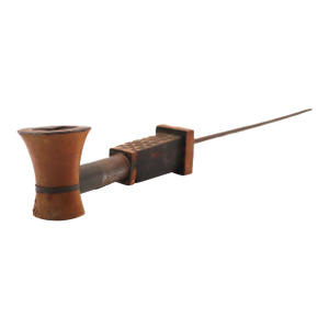1900s Colonial Large Smoking Pipe From Angola, Chokwe, African Art