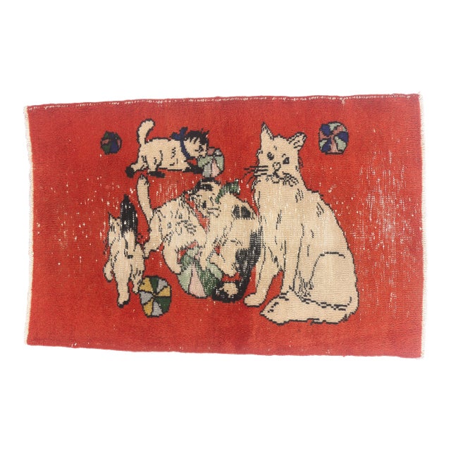 Vintage Turkish Sivas Rug, 02'08 X 04'01 For Sale