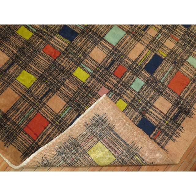 Retro Vintage Turkish Rug For Sale - Image 4 of 6