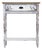 Hand-Painted Whitewashed Solid Wood Console Table - Cottage Entryway Decor For Sale
