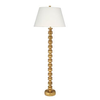 Melrose Floor Lamp, Gold Leaf For Sale