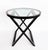 1970s Attributed to Ralph Lauren Mercer Street Round Side Tables, Glass Tops, "X" Frame Bases For Sale - Image 4 of 13