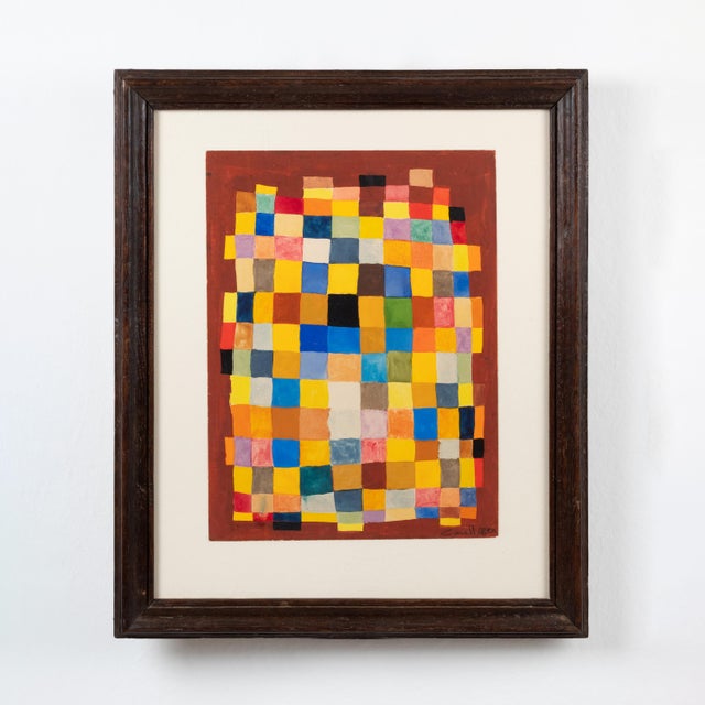 Marc Cavell, Composition, 1968, Gouache, Framed For Sale - Image 3 of 3