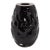 Hand-Blown Murano Modern Sculptural Vase in Onyx Black For Sale