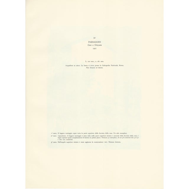 1950s Giorgio Morandi, Landscape, House in Grizzana, 1957 For Sale - Image 5 of 7