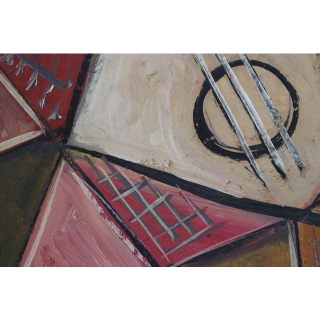 Postwar European Artist, The Vanguard Series Nr. XXVII Abstract Composition, 1950s-1970s, Oil on Board, Framed For Sale - Image 8 of 12