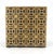 Decorative Brass Pattern Shaped Cube Base Side Table w/ Smoke Mirrored Top MINT For Sale - Image 6 of 13