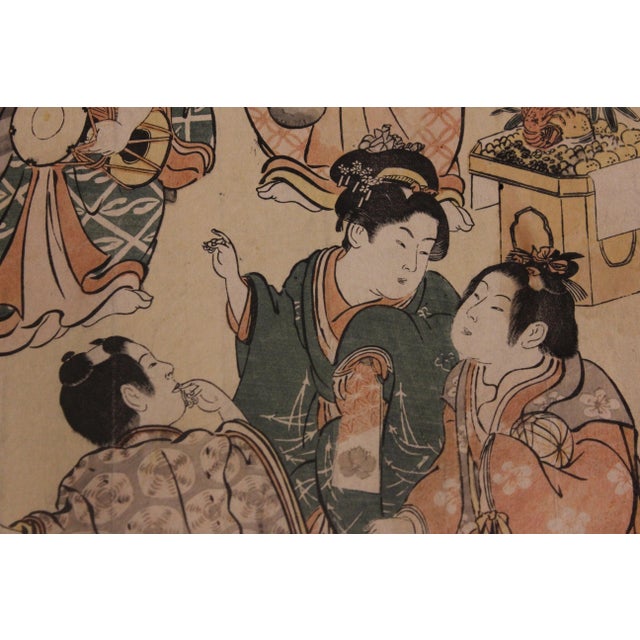 Torii Kiyonaga New Year From the Series Precious Children's Games of the Five Festivals Woodcut Print 1801 For Sale In Houston - Image 6 of 7