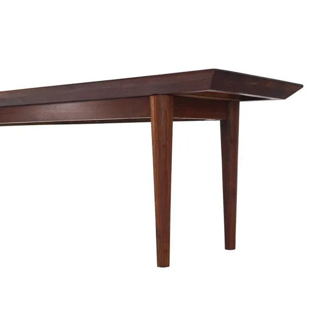 Early 20th Century Early 20th Century Risom Walnut Bench For Sale - Image 5 of 8