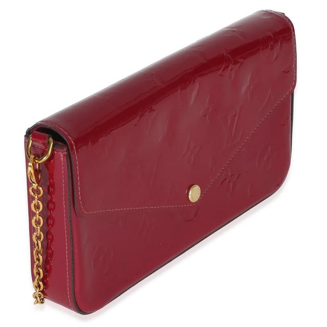 Contemporary Fuschia Monogram Vernis Felicie Pochette For Sale - Image 3 of 9