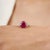Ruby Red 7.2 Carat Deep Red Round Cut Ruby Diamond Ring in Solid Sterling Silver - Size 8.5 For Sale - Image 8 of 12