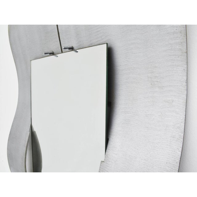 1970s Mirror with Aluminium Frame by Lorenzo, 1975 For Sale - Image 5 of 7