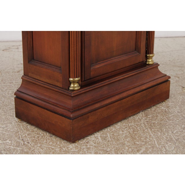 Howard Miller Cherry Grandfather Hall Clock For Sale - Image 9 of 17