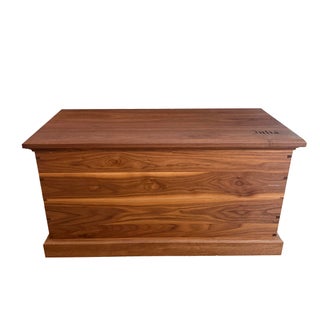 1990s Handmade Black Walnut Blanket Chest For Sale