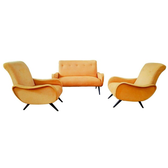Sofa and Chairs by Marco Zanusos, 1960s, Set of 3 For Sale - Image 3 of 10