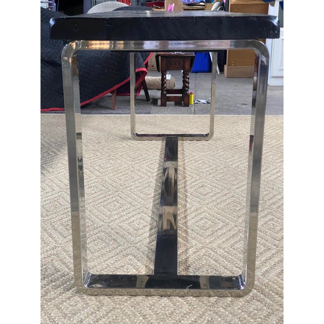 Timothy Oulton Timothy Oulton Wood & Metal Console For Sale - Image 4 of 12